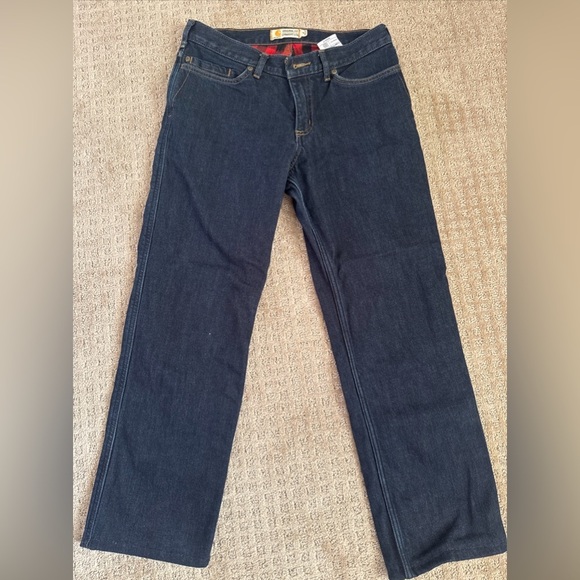 Carhartt Denim - Carhartt Women’s ORIGINAL-FIT BLAINE FLANNEL-LINED JEAN Size 8 Regular